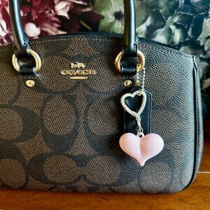 NEW Gorgeous Pink Heart Keychain Purse Handbag Charm